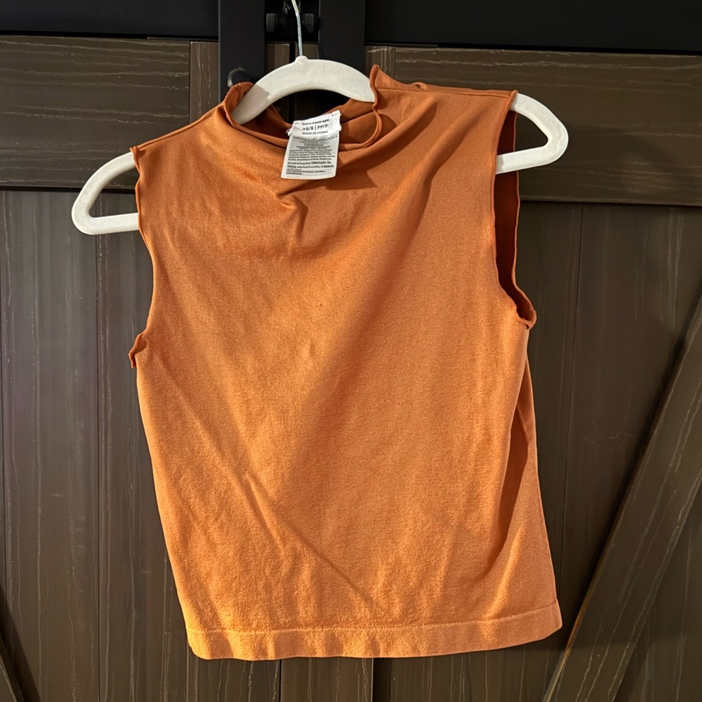 Cotton On Burnt Orange Sleeveless Cropped Tank Top